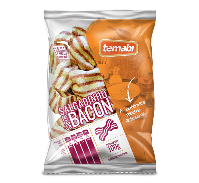 SALGADINHO SABOR BACON 100G Temabi